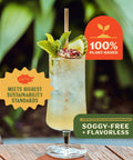 Bulk Agave Straws 6 Inch 2000 Count Sustainable And Compostable Drinking Straws Made From Upcycled Agave Plant Fiber Long Lasting And Durable Won't Get Soggy Perfect For Parties And Everyday Use used in a cocktail