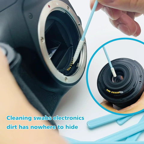 Foam Tip Cleaning Swab Kit With 9 Types And 33 Pcs For Cameras Lenses Optical Instruments Electronics Inkjet Print Heads And Car Detailing Lint Free Residue Free Cleaning For Hard To Reach Corners cleaning camera lens mount with foam swab