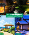 Outdoor Solar Torch Lights With Flickering Flame, Waterproof Garden Landscape Pathway Lights, Solar Powered Yard Deco