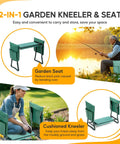 All In One Garden Kneeler And Seat Foldable Stool With Thick EVA Foam Pad Heavy Duty Bench With Tool Pouch for gardening and fishing