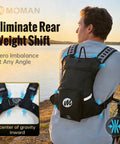 Hydration Pack With 2L Water Bladder, Lightweight 600D Running Backpack on cyclist, adjustable straps for hiking, cycling