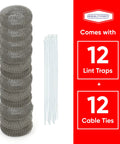 DR Quality Parts washing machine lint traps, stainless steel mesh filters, 12-pack with nylon cable ties