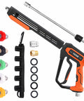 Beast Mode 5000 PSI Pressure Washer Gun Kit With Replacement Wand Extension 5 Nozzle Tips M22 Fitting Quick Connect View