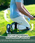 Person using Foldable Garden Kneeler Seat With Adjustable Kneeling Pad And Soft Cushion For Easy Gardening, Back And Knee Relief, Supports Up To 350 Lbs, Ergonomic Design