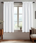 Dope Blackout Curtains For Bedroom And Living Room With Thermal Insulation, Rod Pocket Drapes, Noise Reducing, Pure White, installed