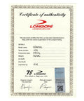 Certificate of authenticity for Istanbul 3 Cushion Carom Cue W/Luna Nera Fe71 detailing model and manufacturing info.