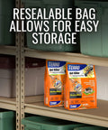 Ant Killer Plus Insect Control 3 Lb Bags Two Pack on shelf, resealable bags for easy storage