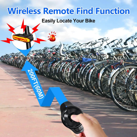 All In One Bike Taillight With Turn Signals And Brake Light, USB Rechargeable Rear Light Kit For Bicycle, Auto On Off Bell, Remote Control, IP65 Waterproof, 31 LED Ultra Bright 160 Lumens For Safer Rides