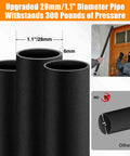 Sliding Door Security Bar Adjustable From 17 To 51 Inches Heavy Duty Interior Bar shown resisting forced entry