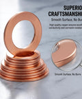Gold Copper Crush Washers Kit for Cars 200 Piece Metric Assortment M5-M14 stacked with magnified smooth surface visible
