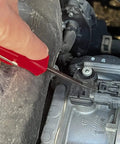 Using Dual Size Pocket Pry Bars With Magnet 1/8 Inch And 3/16 Inch Square Shafts 4.5 Inch Long on an automotive connector.