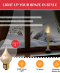 Champagne Glow Silicone Light Bulbs 7.5 Watt Medium Base Individuals Boxed Wholesale Pack Of 6, glowing warm white near window