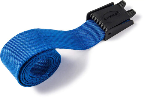 Kos Nylon Weight Belt For Freediving And Scuba, Durable Woven Belt With Quick Release Plastic Buckle, Adjustable Fit, Blue