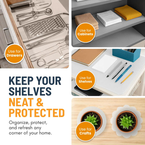 Non Adhesive Refrigerator Liners 8 Pack Bpa Free Fridge Shelf Mats For Kitchen Cabinets Easy To Wash Clear Drawer Pads That Slash Grease Spills And Keep Your Pantry Super Neat And Straight Up Spotless Forever