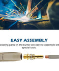 MIG Welding Nozzle Tips.030 Inch 0.8mm With Non Stick Ceramic Coating Pro Grade Replacement Kit showing assembly parts