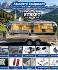 13Ft Stainless Steel Food Trailer Fully Equipped Turnkey Mobile Kitchen built for hustlers with standard equipment features.