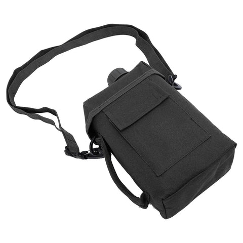 Black 2L Water Bottle Waist Pack with Leakproof PVC Hydration Bag, adjustable strap, suitable for hiking and outdoor activities