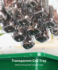 Transparent cell tray from Seed Starter Tray Kit With Humidity Dome For Easy Germination, 120 Cells Total, 10 Pack Seed Starting Trays