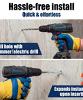 Application process for 50 Pack Heavy Duty 3/8 X 4 Inch Flat Head Sleeve Anchors For Flush Mounting Sliding Tracks Sills And Frames In Concrete With Smooth Finish.