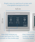 WiFi Color Thermostat With 7 Day Programmable Schedule Touch Screen And Energy Star Certification Alexa Ready Gray Finish display