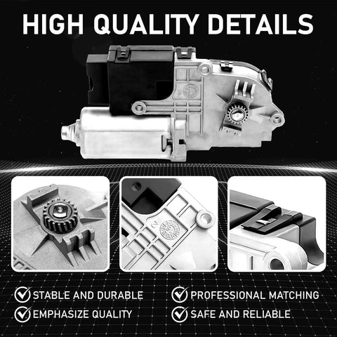 Replacement Sunroof Motor For Ford Explorer 2011 To 2017 Moon Roof Actuator show casing details, gear, and design for direct OEM fit.