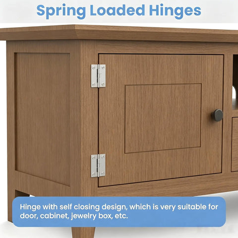 Set Of Four 2 Inch Stainless Steel Spring Hinges Self Closing for cabinet door installation