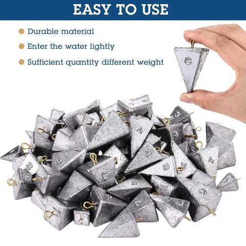 Assorted Pyramid Fishing Sinker Weights Kit 21 Pcs 1 3 4 6 Oz For Freshwater And Saltwater Fishing Great For Bass And Catfish Casting Surf Tackle Durable Corrosion Resistant Long Lasting Performance