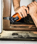 Using Starlock Plus E Cut Carbide Pro Saw Blade TiN Coated For Tough Metals to cut window frame