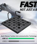 8 In 1 External CD DVD Drive For Laptop With USB 3.0 And USB C Portable CD Player And DVD Burner External Disc Drive For PC Mac Windows Built In USB Hub Plus SD And TF Card Reader Plug And Play Travel Ready, black slim design