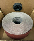 Unboxed roll of 80 Grit Ready To Cut Drum Sandpaper 3 Inch Wide Aluminum Oxide Cloth Backed for woodworking with sander component
