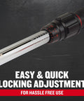 Torque Wrench With Three Eighths Inch Drive, Pro-Grade Portable Case, Bi-Material Grip, Quick Lock Adjustment, Inch And Metric Torque Scale