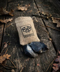 English Flint Fire Starter Kit with Two Large UK Flint Stones and Emergency Jute Tinder Bag for Bushcraft Camping and Survival