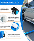 Blue Car Body Sheet Metal Repair Kit with Adjustable Dent Puller in use on car door and details of components