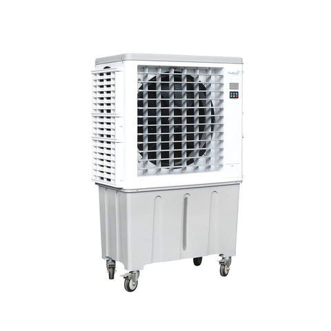 Slash The Sweltering Heat With This Heavy Duty Evaporative Swamp Cooler Featuring A 32 Gallon Tank Variable Speeds And A Massive 4500 Cfm To Keep Your 1200 Square Feet Patio Barn Or Restaurant Cool.
