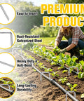 Heavy Duty 6 Inch Landscape Staples 11 Gauge Galvanized Garden Pins For Weed Barrier Fabric And Irrigation Tubing in use
