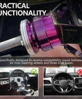 Half Inch Steering Wheel Hub Adapter Spacer Converts Six Hole To Three Bolt Pattern with rugged bolts mounted on steering shaft.