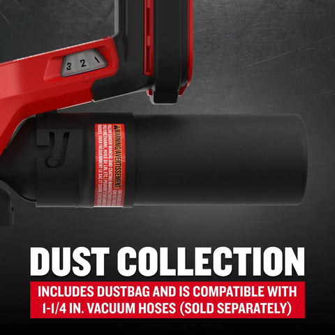 Close-up view of the dust collection bag for 20V Max Cordless Detail Sander Tool Only With Pro-Grade Power And Variable Speed 9,000-12,000 OPM.