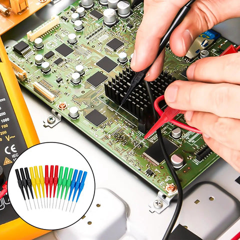 15 Piece Back Probe Pin Set for Multimeters and Car Testers, Wire Piercing Insulation Probes used on circuit board