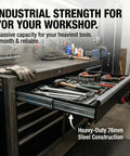 76MM Heavy Duty Drawer Slides With 500 LB Capacity Full Extension Ball Bearing Industrial Drawer Tracks on tool chest