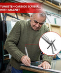 Tough As Nails Tungsten Carbide Scribe Pen Kit with Two Rugged Markers used for marking on glass surfaces.