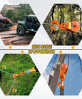 Snatch Block With Hook 2 Ton WLL For 3/8 Inch Wire Rope Heavy Duty Winch Pulley For Rollback Wrecker Car Hauler Tow Truck Accessories Light Orange Durable Construction For Tough Jobs used in vehicle recovery and lifting