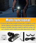 Cyclist using Ultra Bright USB Rechargeable Bike Light With Waterproof Aluminum Headlamp at night