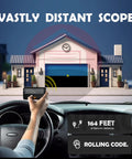 Person using Two Pack Garage Door Opener Remote For 950ESTD And 891LM, Compatible With LiftMaster And Chamberlain from a car