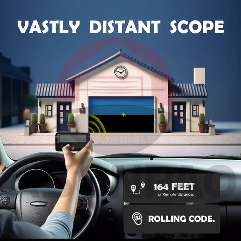Person using Two Pack Garage Door Opener Remote For 950ESTD And 891LM, Compatible With LiftMaster And Chamberlain from a car