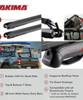 Solid As Hell Heavy Duty Roof Rack Crossbars Pair 68 Inch Long For Suv And Truck Cargo Hauling with rubber infill and T-slots.