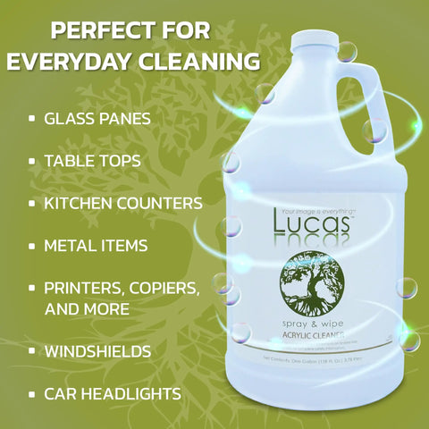 Acrylic Cleaner Spray For Plexiglass And Non Porous Surfaces Streak Free Ready To Use Formula Alcohol And Ammonia Free 1 Gallon