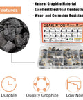 Pro Grade Electric Motor Carbon Brush Set 72 Pc In 18 Sizes For Power Tools Repair shown in case with graphite close-up