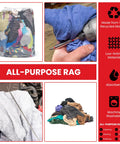 Recycled Multicolored T Shirt Cloth Rags Bundle, 50 Pound All Purpose Cleaning Rags For Paint Spills, Dusting, Staining, Polishing, And General Cleanup Today