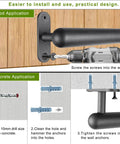 Installation guide for Hardcore 16 Inch Wall Mount Metal Handrail For Stairs with wood and concrete applications.