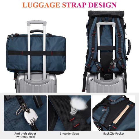 air travel friendly backpacks Carry On Travel Backpack For Men And Women Airline Approved Convertible Nylon Duffle Style Luggage Bag With Multiple Pockets Eco Friendly Recycled